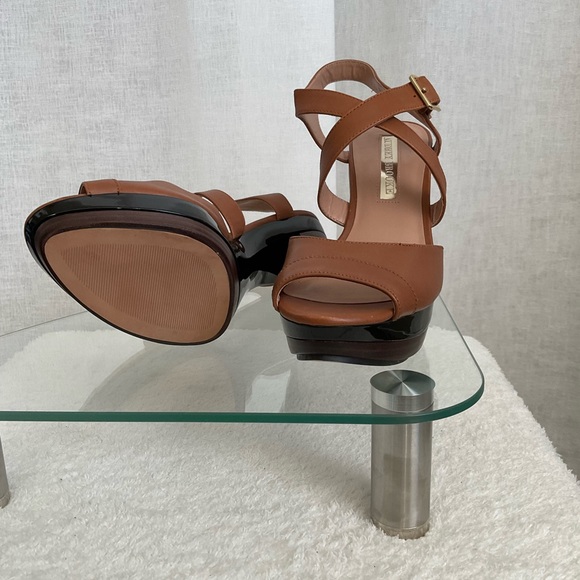 Audrey Brooke Cognac Sandal platform shoes - Picture 4 of 4